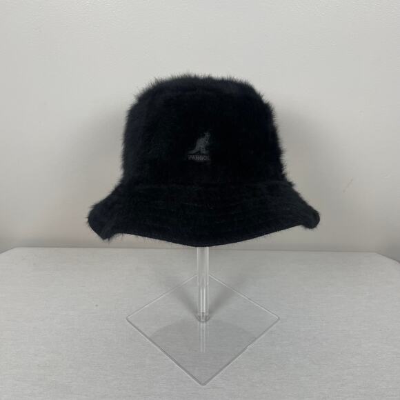 Kangol Black Faux Fur Bucket Hat - Picture 2 of 7